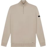 Malelions Knitted Quarter Zip - Sand XS