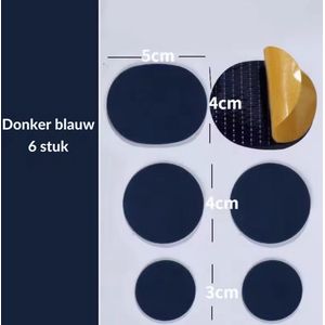 Zelfklevende Sportschoenen Reparatie Patches – Microfiber Leer Hielbeschermer & Vamp Patch voor Sneakers, Schoenzolen & Voetverzorging – Duurzame Zelfklevende Schoenreparatie Stickers voor Comfort en Bescherming - donker blauw - 6stuk