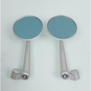 Paire de rétroviseur tuning rond Ø88mm alu silver Mad SF-057 pour moto Neuf