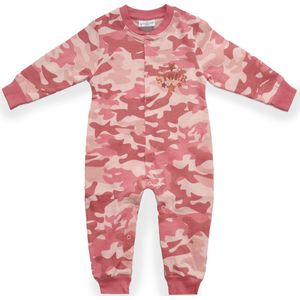 Frogs and Dogs - Stoer Camo F&D Onesie| Roze - Katoen - Maat 134/140