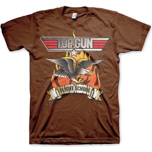 Top Gun Flying Eagle T-Shirt Brown-S