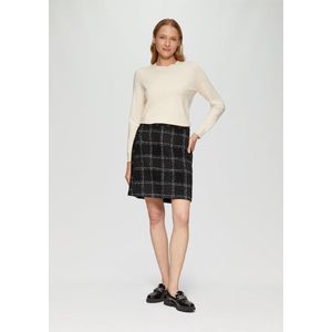 Rok - Chique Bouclé - Korte Rok - Gedessineerd - Normale Pasvorm