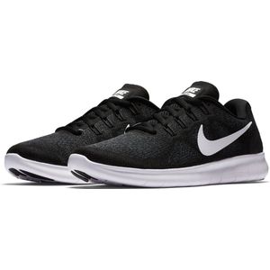 Nike Wmns Free Rn 2017 Hardloopschoenen Dames - Black/White-Dark Grey-Anthracite