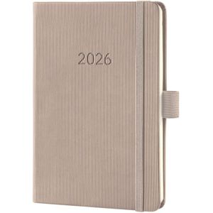 Sigel weekagenda 2026 Conceptum - formaat A6 - taupe - hardcover - SI-C2661