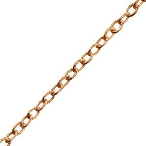 Rosékleurige zilveren ketting anker 925 zilver 45cm 1mm dames