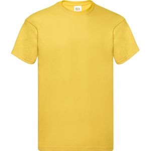 Donker Geel 2 Pack t-shirt Fruit of the Loom Original maat XXL