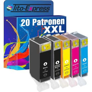 PlatinumSerie 20 x cartridge alternatief voor Canon PGI-520 CLI-521