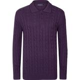 Felix Hardy - Polo Trui - Paars - Lange Mouwen - Heren