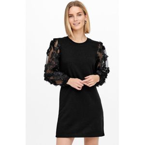 Jacqueline de Yong Jurk Jdyfairview L/s Sweat Dress Jrs 15247384 Black Dames Maat - XL