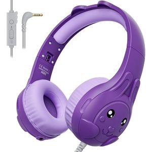 Solacis Koptelefoon kinderen met draad - Koptelefoon kind - Koptelefoon met kabel - Verstelbaar - Volumebegrenzer - Must have voor uw kind!