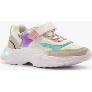 Blue Box meisjes sneakers met lichtjes - Beige - Uitneembare zool - Maat 27