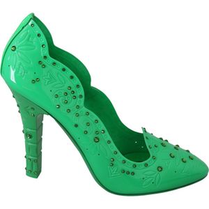 Groene kristallen bloemenhakken CINDERELLA schoenen