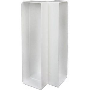Rechthoekige kunststof verticale 90° bocht 220x90mm - KLV29-90