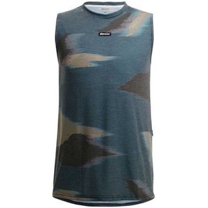 Santini Watt Indoor Tech T-shirt Met Korte Mouwen Groen L Man