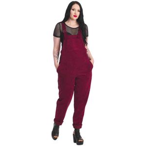 Banned - Demi Jumpsuit - XL - Bordeaux rood