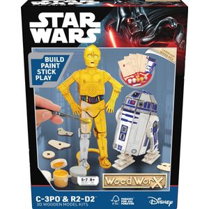 Wood WorX - Star Wars - C-3PO & R2-D2 Twin Pack - Hobbypakket - Houten bouwpakket