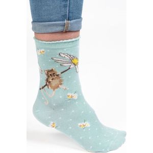 Wrendale Sokken - Muis - 'Oops a Daisy' Mouse socks