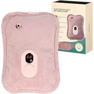 MMP® Oplaadbare Kruik - Elektrische Kruik - Warmte Duurzaam & Draadloos met Hoes - 18x18x18cm - Roze