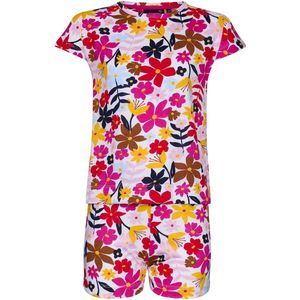 Rebelle Shortama Full Bloom - Wit/Multi - Bio Katoen - Maat 104