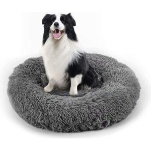 BOTC Hondenmand - Vetbed 60 cm - Maat M - Kattenmand - warmtemat - voor honden en katten - Grijs