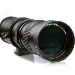 Andoer 420-800mm F8.3-16 super telelens zoomlens MF voor Canon EOS EF body's