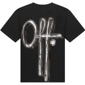 Off The Pitch - Landscape Regular Fit T-Shirt - Zwart