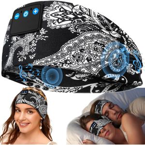 Goodivery - GH01 - Slaap Koptelefoon - Boho-zwart - Draadloos met Bluetooth 5.4