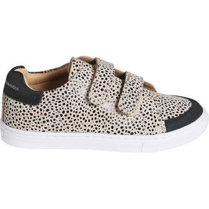 Sneakers - Beige - Meisjessneakers met Luipaardprint - Klittenband