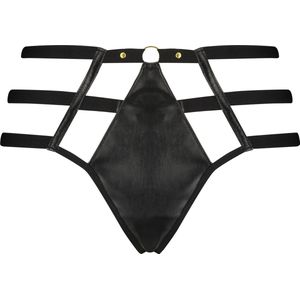 Hunkemöller Dames Lingerie String Shadow - Zwart - maat L