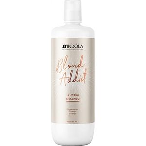 Indola Innova Blond Addict Shampoo 1000 ml - Zilvershampoo vrouwen - Voor