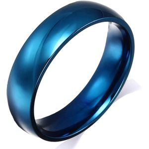 Victorious Ring Blauw Staal Heren en Dames – Maat 52 (16.7mm)