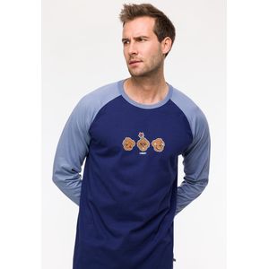 Woody Jongens-Heren Pyjama donkerblauw - maat 092/2J