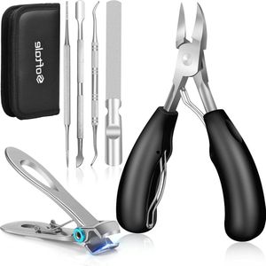 Professionele teennageltrimmer voor dikke of ingegroeide nagels - zware roestvrijstalen teennagelschaar met nagelvijl
