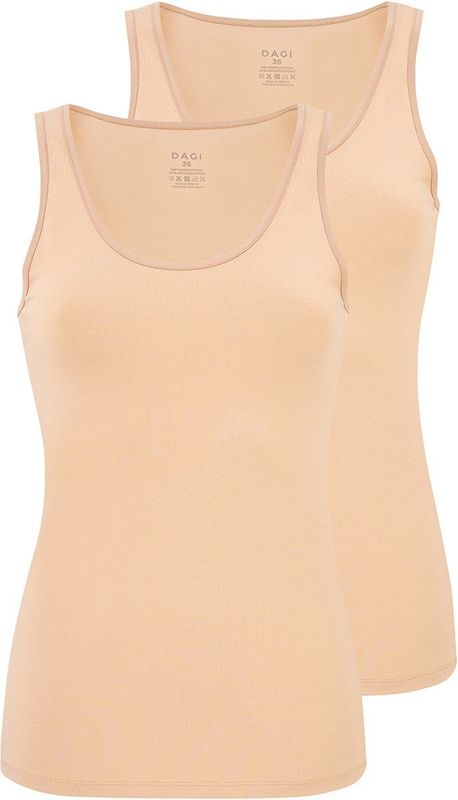Dagi Tanktop met Brede Bandjes en U-hals