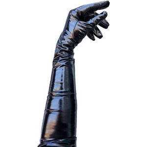 BamBella® - Handschoenen LATEX zwart Sexy fetish erotiek erotische lingerie accessoire - onesize