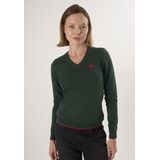 Felix Hardy - V Hals Trui - Groen - %100 Katoen - Dames