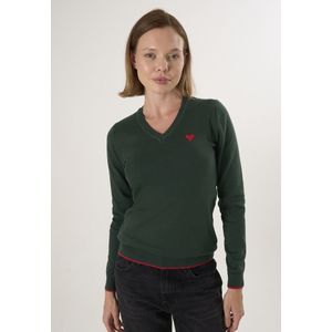 Felix Hardy - V Hals Trui - Groen - %100 Katoen - Dames