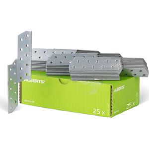 Alberts - Houtverbindingsstukken - Verzinkt Staal - 20 Gaten - Ø5 mm