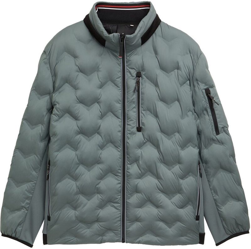 Tom Tailor Plus Maat - Hybride lichtgewicht gewatteerd jack met opbergbare capuchon