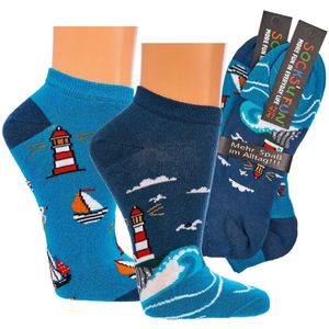Voordeelpakket sneaker sokken heren 42-47 | grappige sokken | happy socks printjes | verschillende thema's | per 6 paar