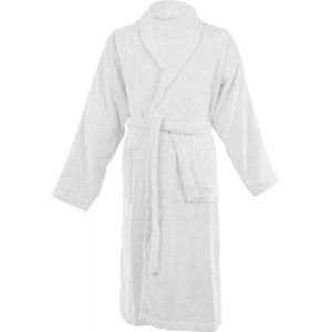 TISECO - Badjas LINDU - katoen - badstof, met zakken - L/XL, wit