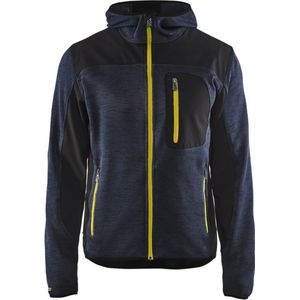 Blaklader Gebreid vest met softshell 4930-2117 - Donkerblauw/Geel - 4XL