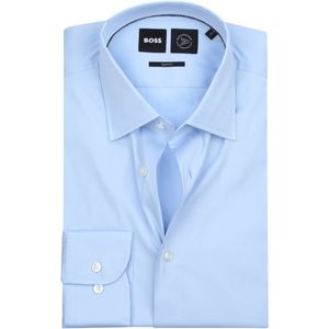 BOSS - Hank Overhemd Blauw - Heren - Maat 44 - Slim-fit