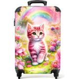NoBoringSuitcases.com® - Kinderkoffer kitten - Koffer meisje - 55x35x25