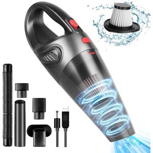 Krachtige Draadloze Handstofzuiger 8500PA - Auto Stofzuiger 120W met USB Oplaadbaar - Nat/Droog Voor Thuis Kantoor - Draagbaar .