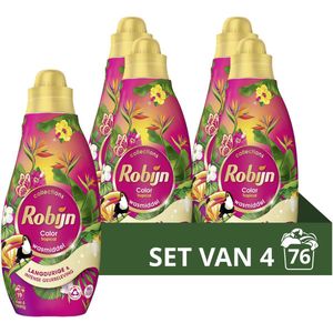 Robijn - Klein & Krachtig Collections - Vloeibaar Wasmiddel - Tropical - 4 x 19 wasbeurten - Voordeelverpakking