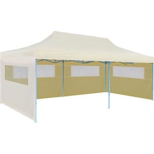 VidaXL Pop-up Inklapbare Partytent 3x6m Crème