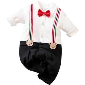 Baby strikje jarretel jumpsuit voor heren (73)