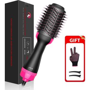 Krulborstel - Föhnborstel - Airstyler - Multistyler - Heteluchtborstel - Zwart - Roze