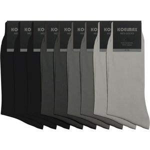 Naadloze Herensokken - 100% Katoen - 9 Paar - Grijs Mix - Maat 47-50